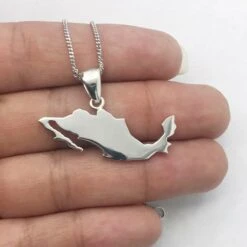 Collier Mexicain: Carte Du Mexique -Vivalatina Boutiqe Pendentif mexique argent 6