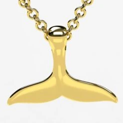 Pendentif Queue De Baleine En Or