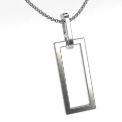 Pendentif Rectangle En Or
