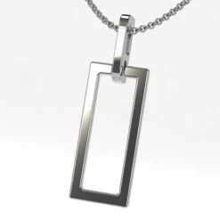 Pendentif Rectangle En Or -Vivalatina Boutiqe Pendentif rectangle 24