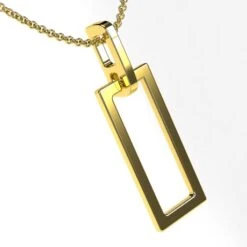 Pendentif Rectangle En Or -Vivalatina Boutiqe Pendentif rectangle 27