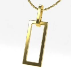 Pendentif Rectangle En Or -Vivalatina Boutiqe Pendentif rectangle 30