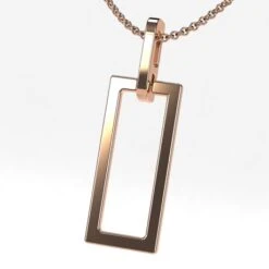 Pendentif Rectangle En Or -Vivalatina Boutiqe Pendentif rectangle 36