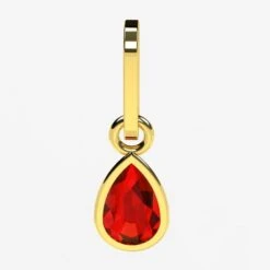 Pendentif Rubis Poire En Or Pour Femme -Vivalatina Boutiqe Pendentif rubis or jaune 3
