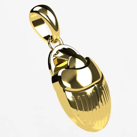 Pendentif Scarabée Égyptien En Or 5 Pendentif Scarabée Égyptien En Or – Image 3
