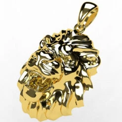 Pendentif Tête De Lion -Vivalatina Boutiqe Pendentif tete lion or 7