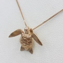 Pendentif Tortue En Or 21 Pendentif Tortue En Or -Vivalatina Boutiqe Pendentif tortue or rose 1