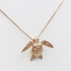 Pendentif Tortue En Or 22 Pendentif Tortue En Or -Vivalatina Boutiqe Pendentif tortue or rose 3