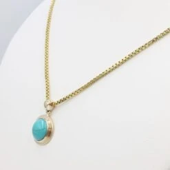 Pendentif Turquoise Pour Femme 15 Pendentif Turquoise Pour Femme -Vivalatina Boutiqe Pendentif turquoise veritable or 3