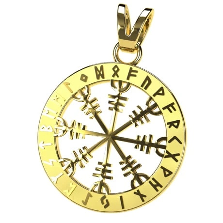 Pendentif Viking Vegvisir En Or 5 Pendentif Viking Vegvisir En Or – Image 3