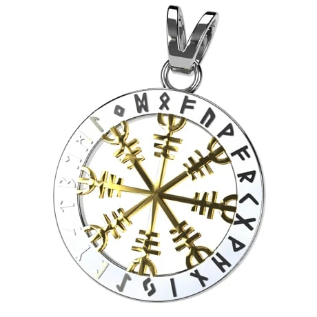 Pendentif Viking Vegvisir En Or 10 Pendentif Viking Vegvisir En Or – Image 8