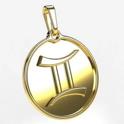 Pendentif Signe Astrologique Du Zodiaque En Or 36 Pendentif Signe Astrologique Du Zodiaque En Or -Vivalatina Boutiqe Pendentif zodiaque gemeaux or jaune 18 carats 3 Copy