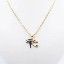 Pendentif Oeil D'Horus -Vivalatina Boutiqe Pendentifoeilhorusorjaunelapislazuli 7