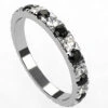 Alliance Diamants Noirs Et Blancs, Tour Complet Pour Femme -Vivalatina Boutiqe alliance diamants noir et blanc or blanc 18 carats Copy min