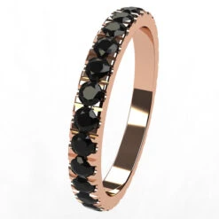 Alliance Diamant Noir 18 Alliance Diamant Noir -Vivalatina Boutiqe alliance diamants noir femme or rose 18 carats 3