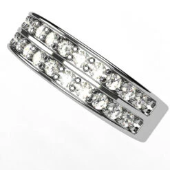 Alliance Double Rang De Diamants -Vivalatina Boutiqe alliance double rangs diamants or blanc 18 carats 3