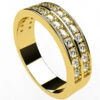 Alliance Double Rang De Diamants -Vivalatina Boutiqe alliance double rangs diamants or jaune 18 carats