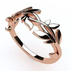 Alliance Feuille De Laurier -Vivalatina Boutiqe alliance feuille laurier or 3