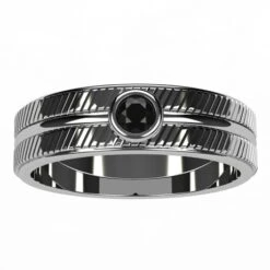 Alliance Homme Diamant Noir