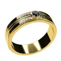 Alliance Homme Diamant Noir -Vivalatina Boutiqe alliance homme diamant noir 5