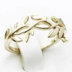 Alliance Feuille De Laurier -Vivalatina Boutiqe alliance laurier mariage or 7