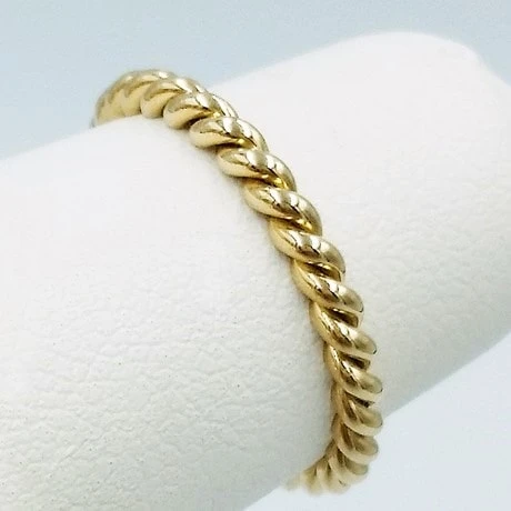 Alliance Torsadée En Or 18 Carats 4 Alliance Torsadée En Or 18 Carats – Image 2