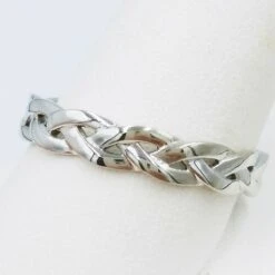 Alliance Tressée -Vivalatina Boutiqe alliance tressee or blanc 2