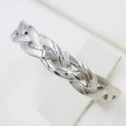 Alliance Tressée -Vivalatina Boutiqe alliance tressee or blanc 4