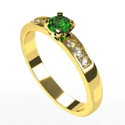 Duo D'Alliances Avec Pierre D'Émeraude 29 Duo D'Alliances Avec Pierre D'Émeraude -Vivalatina Boutiqe allianceemeraudefemmeorjaune18carats