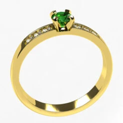 Duo D'Alliances Avec Pierre D'Émeraude 28 Duo D'Alliances Avec Pierre D'Émeraude -Vivalatina Boutiqe allianceemeraudefemmeorjaune18carats4