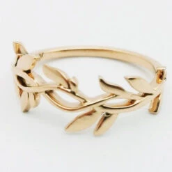 Alliance Feuille De Laurier -Vivalatina Boutiqe alliancefeuilleslaurierorrose18carats Copy