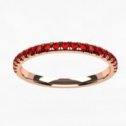 Alliance Rubis Fine En Or Pour Femme 18 Alliance Rubis Fine En Or Pour Femme -Vivalatina Boutiqe alliancerubisorrose18carats3