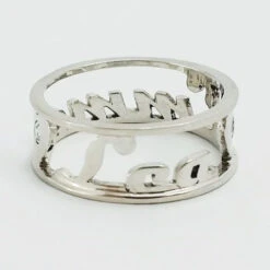 Bague 2 Ou 3 Prénoms Personnalisables En Or Et Diamants -Vivalatina Boutiqe bague 2 prenoms or blanc 18 carats 1