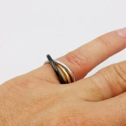 Bague 3 Anneaux Entrelacés -Vivalatina Boutiqe bague 3 anneaux ceramique 8