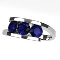 Bague 3 Pierres De Saphir 24 Bague 3 Pierres De Saphir -Vivalatina Boutiqe bague 3 pierres saphir bleu 5mm 3