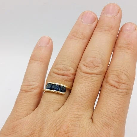 Bague 3 Pierres De Saphir 21 Bague 3 Pierres De Saphir – Image 19