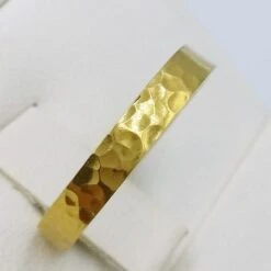 Alliance Martelée En Or -Vivalatina Boutiqe bague alliance or martele homme 6