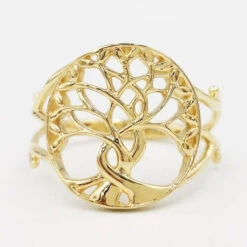 Bague Arbre De Vie -Vivalatina Boutiqe bague arbre de vie en or jaune 18 carats