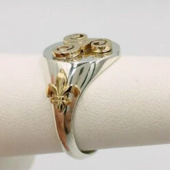 Bague Triskel Celtique Ronde En Argent Et Or 18k -Vivalatina Boutiqe bague chevaliere triskel 3