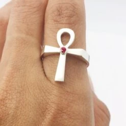 Bague Croix Ankh 30 Bague Croix Ankh -Vivalatina Boutiqe bague croix ankh rubis 12