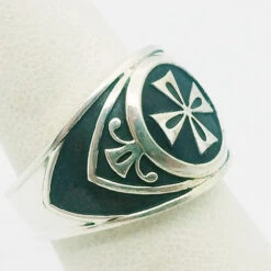 Bague Croix Des Templiers En Argent -Vivalatina Boutiqe bague croix pattee tempier argent 4 Copy