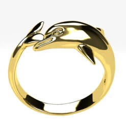 Bague Dauphin -Vivalatina Boutiqe bague dauphin or jaune 18 carats 2