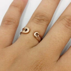 Bague Épingle à Nourrice En Or -Vivalatina Boutiqe bague epingle nourrice or rose 18 carats 4 Copy