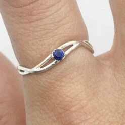 Bague De Fiançailles Simple -Vivalatina Boutiqe bague fiancailles argent saphir 5