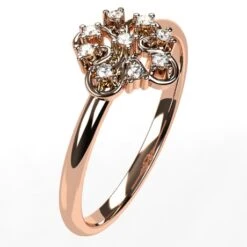 Bague De Fiançailles Fleur Avec Diamants -Vivalatina Boutiqe bague fiancailles fleur diamants 10