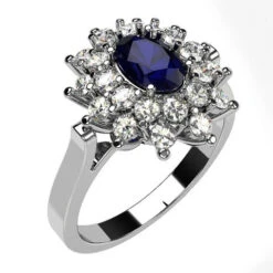 Bague De Fiançailles Vintage De Type Panier -Vivalatina Boutiqe bague fiancailles vintage panier or blanc saphir et diamants 2 Copy