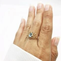 Bague Fleur De Lotus -Vivalatina Boutiqe bague fleur de lotus or 5