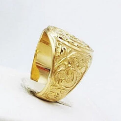 Chevalière Franc-maçon -Vivalatina Boutiqe bague franc macon or jaune 3