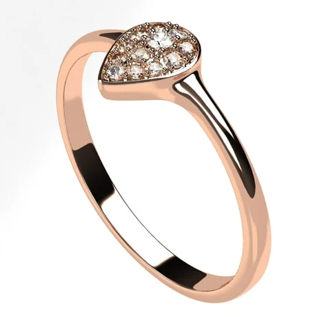 Bague Goutte En Or Pavée De Diamants 10 Bague Goutte En Or Pavée De Diamants – Image 8