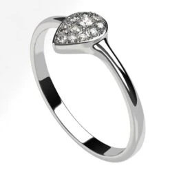 Bague Goutte En Or Pavée De Diamants 12 Bague Goutte En Or Pavée De Diamants -Vivalatina Boutiqe bague goutte diamant 4